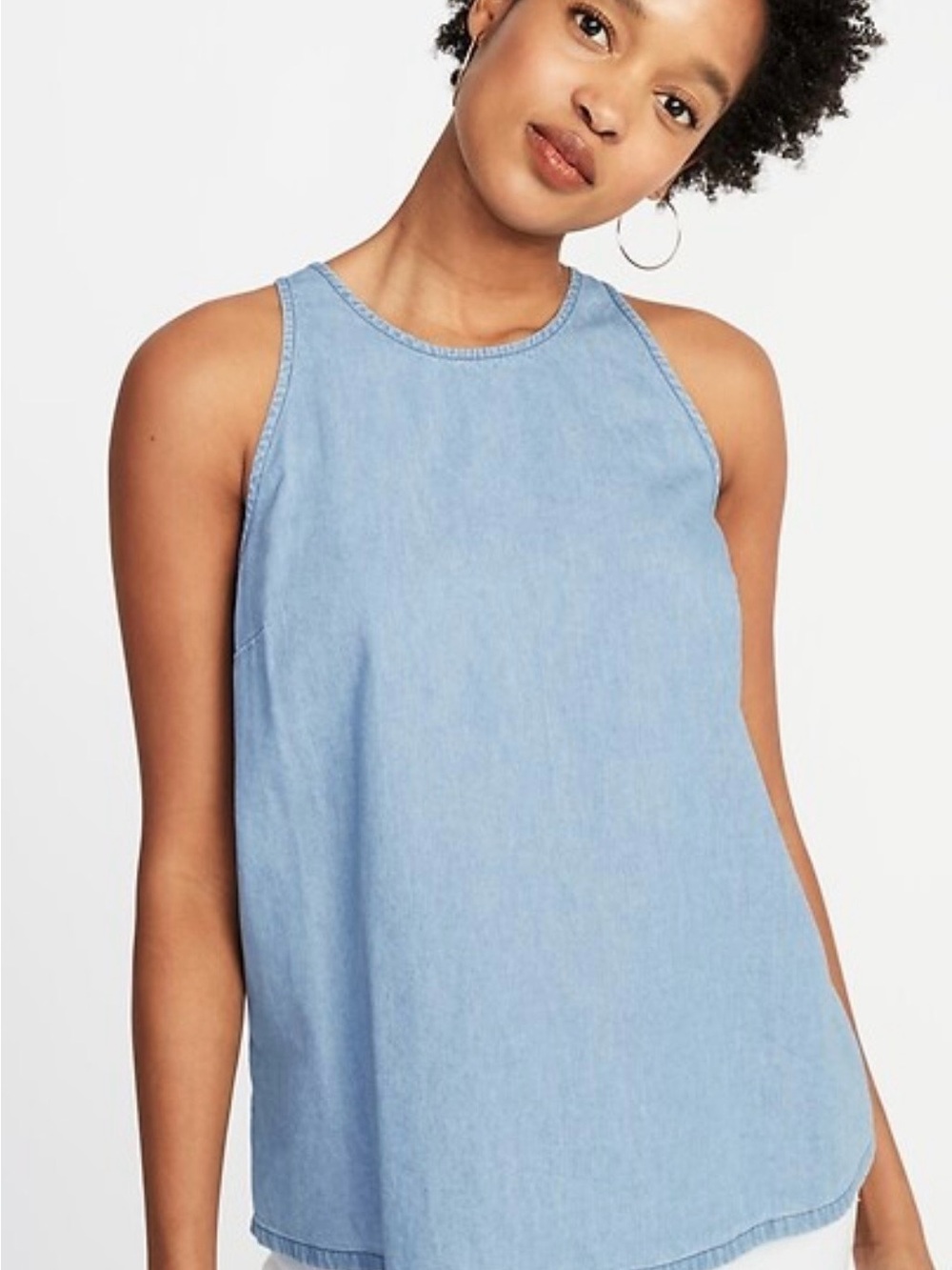Old Navy Chambray Sleeveless Tank Top